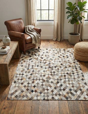 4' x 6' Cowhide Stocks Rug