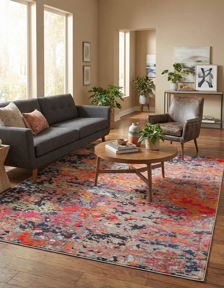 Detail image of 9' x 12'  Washable Vivid Rug