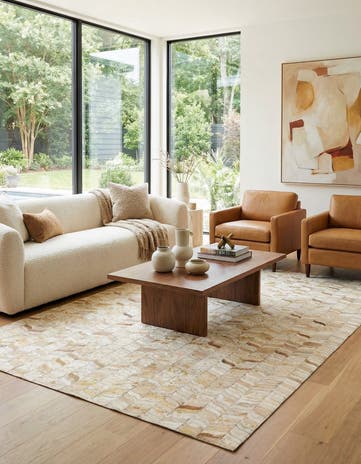 5' x 8' Cowhide Stocks Rug