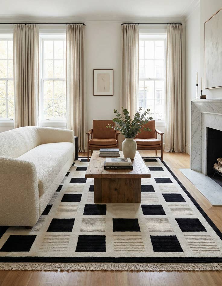 Detail image of 6' 7 x 9' 10  Hand Knotted Darya Wool Rug