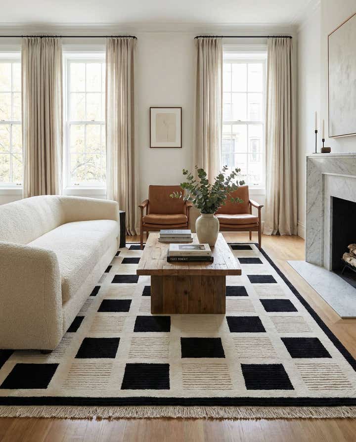 6' 7 x 9' 10 Hand Knotted Darya Wool Rug