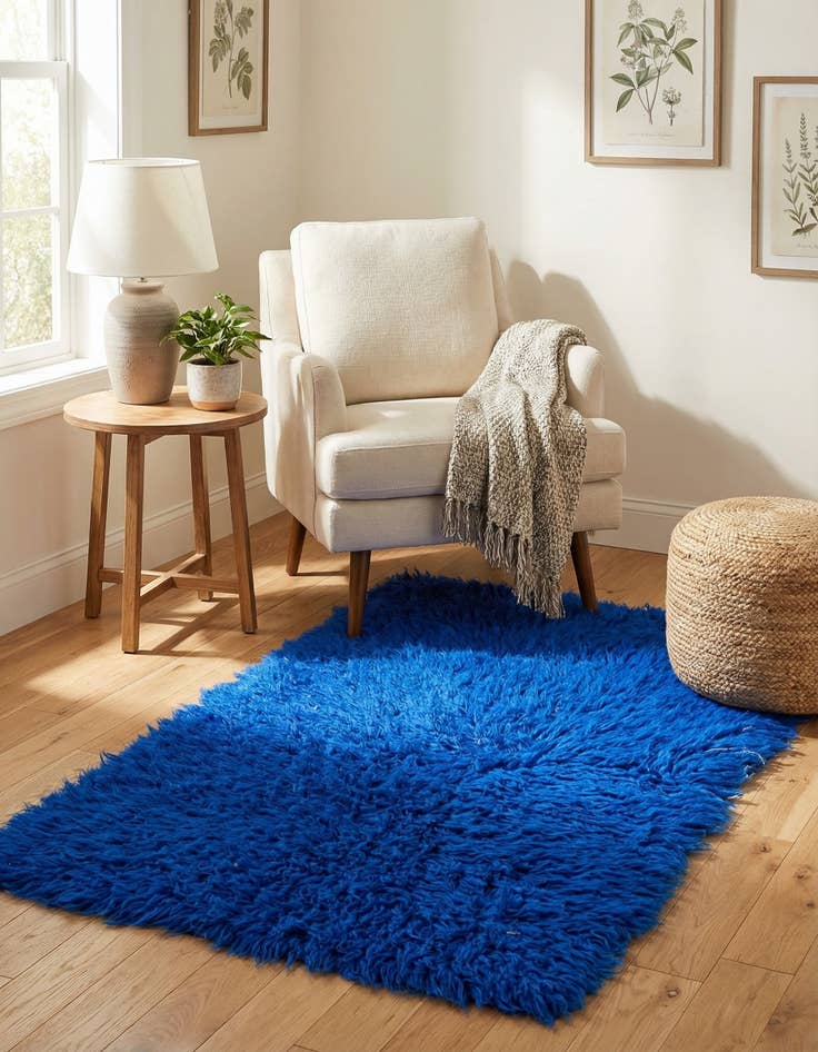 Detail image of 2' 2 x 4'  Hand Knotted Moroccan Wool Runner Rug