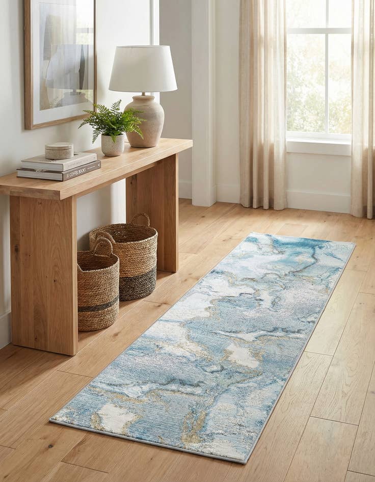 Detail image of  2' x 8'  Washable Modern Indoor / Outdoor Runner Rug