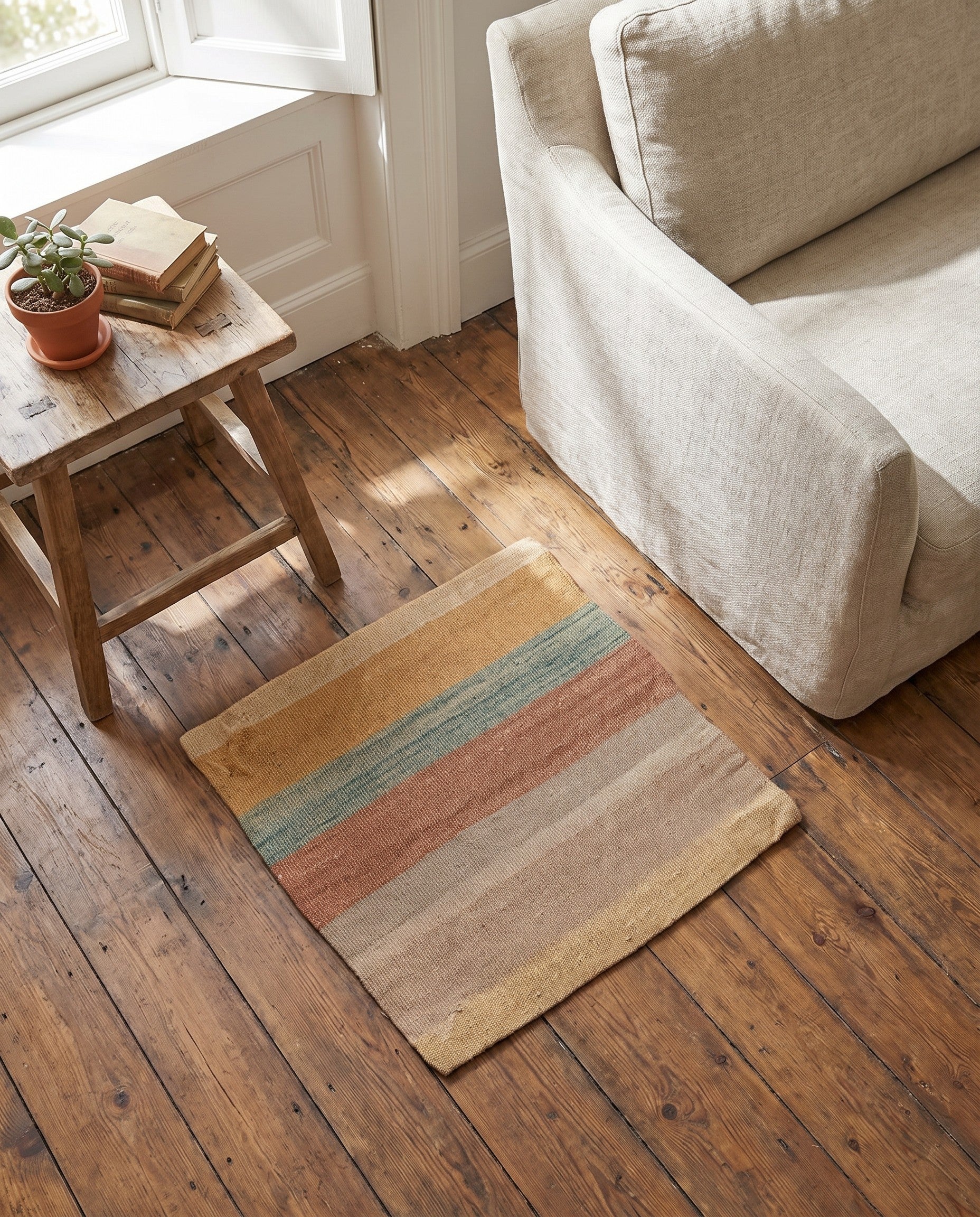 1' 6 x 1' 6 Hand Woven Pillow Wool Square Rug