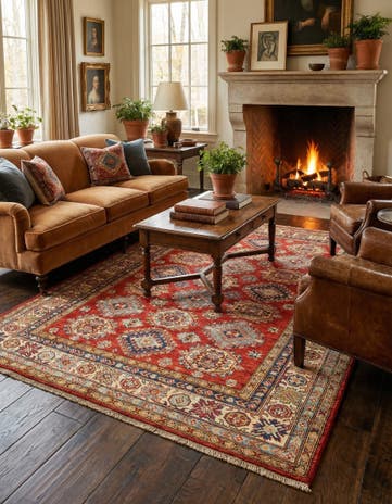 4' 11 x 6' 7 Kazak Wool Rug