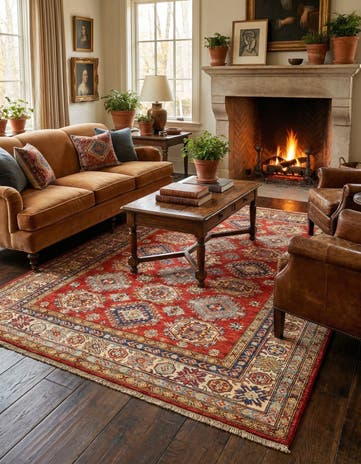 4' 11 x 6' 7 Kazak Wool Rug