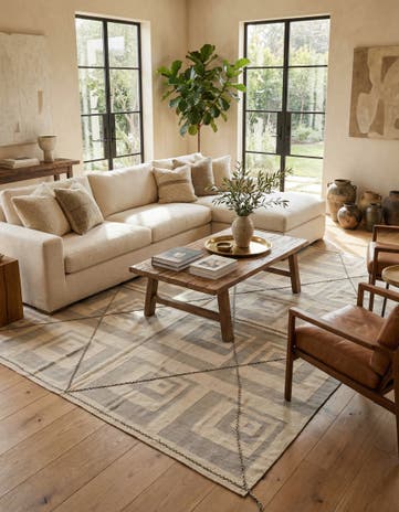9' 6 x 12' 8 Hand Knotted Moroccan Wool Rug