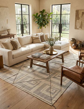 9' 6 x 12' 8 Hand Knotted Moroccan Wool Rug
