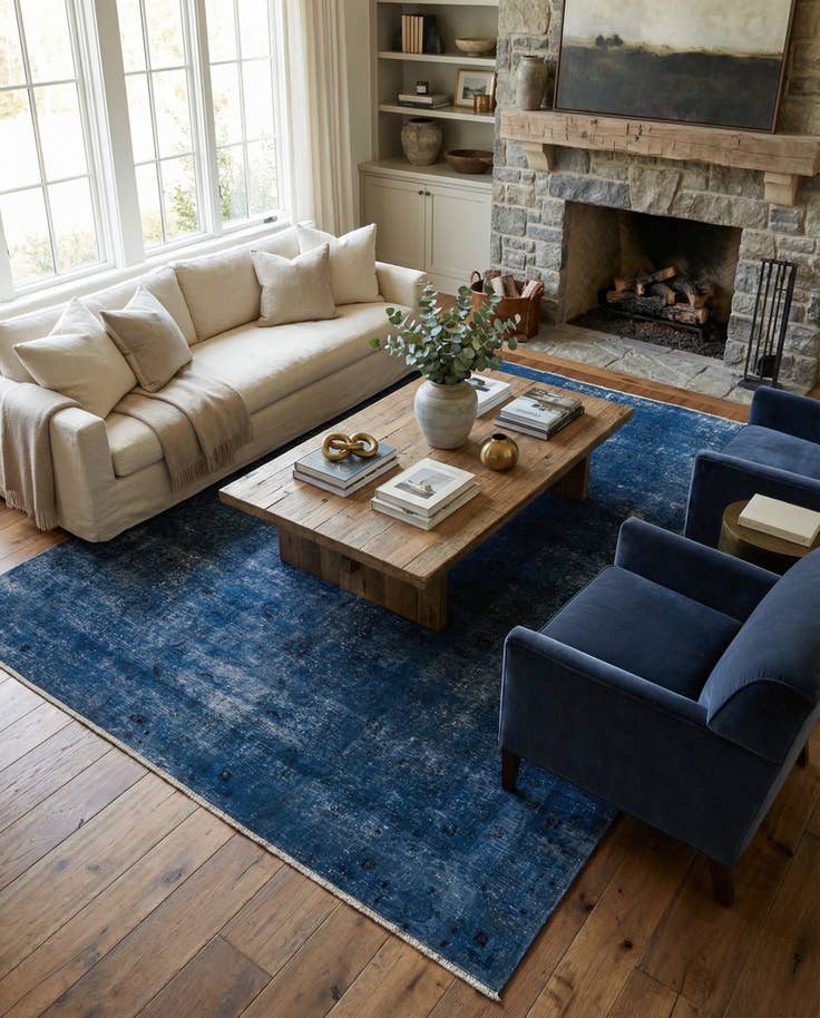 Detail image of 8' 10 x 11' 7 Hand Knotted Ultra Vintage Persian Wool Rug