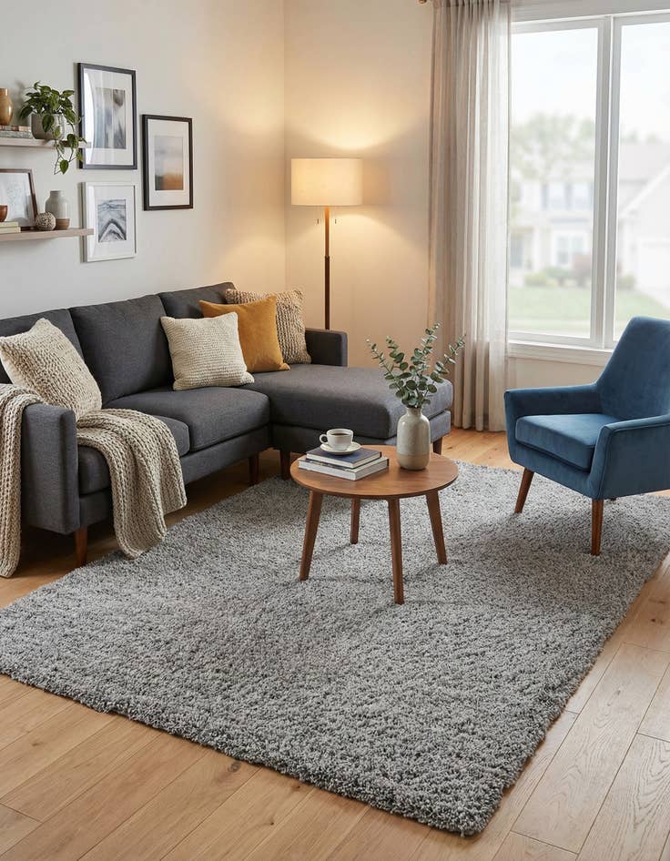 Detail image of 6' 9 x 10' Zermatt Shag Rug