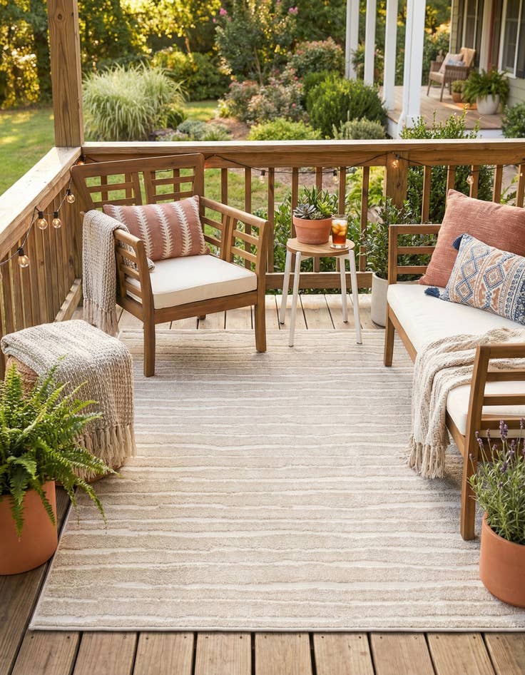 Detail image of 4' x 6'  Washable Sabrina Soto Ola Indoor / Outdoor Rug