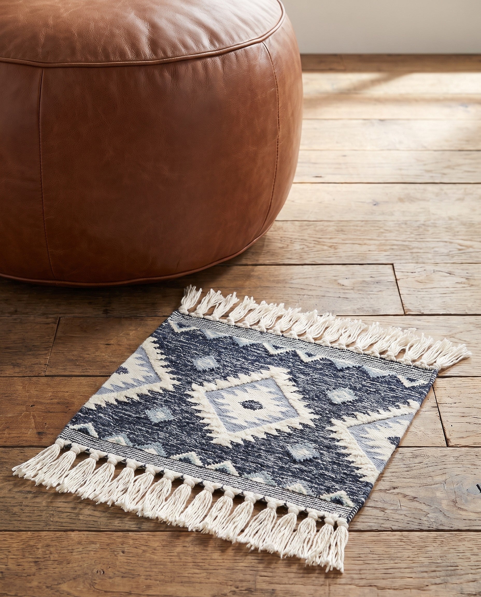 1' 6 x 1' 6 Hand Woven Arizona Wool Sample Rug
