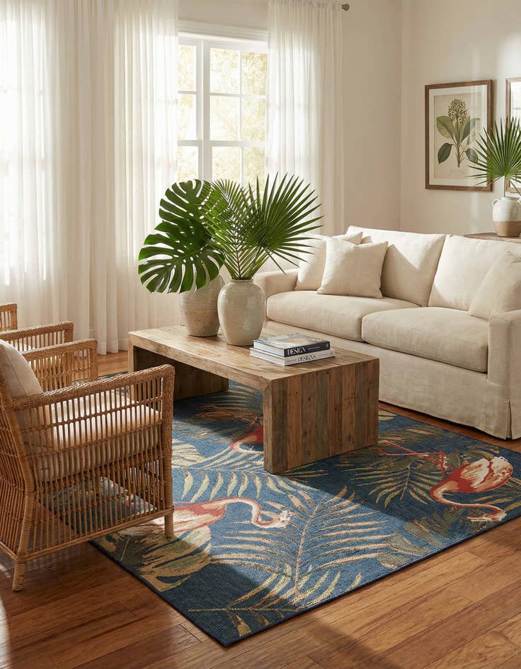 Detail image of 9' x 12'  Washable Baja Indoor / Outdoor Rug