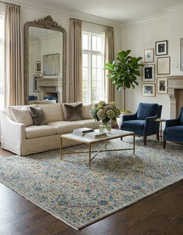 7' 10 x 9' 11 Hand Knotted Ziegler Rug