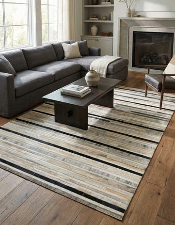 5' 1 x 8' 1 Cowhide - Patchwork Rug