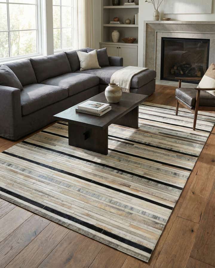 5' 1 x 8' 1 Cowhide - Patchwork Rug