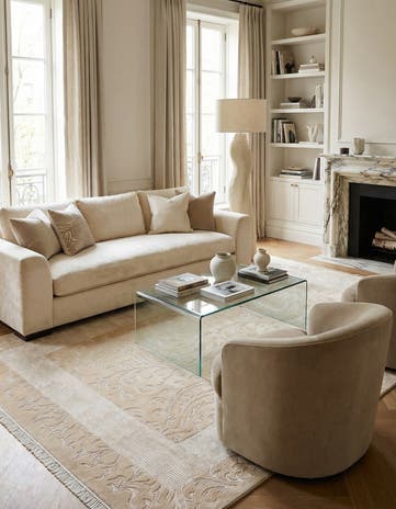 6' 7 x 9' 6 Hand Knotted Darya Wool Rug
