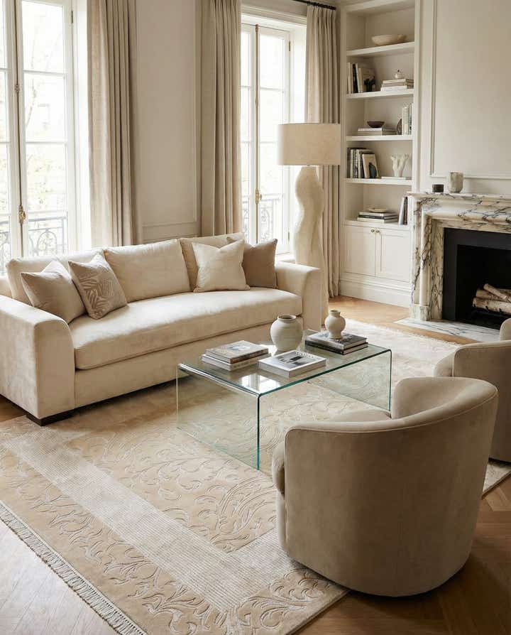 6' 7 x 9' 6 Hand Knotted Darya Wool Rug