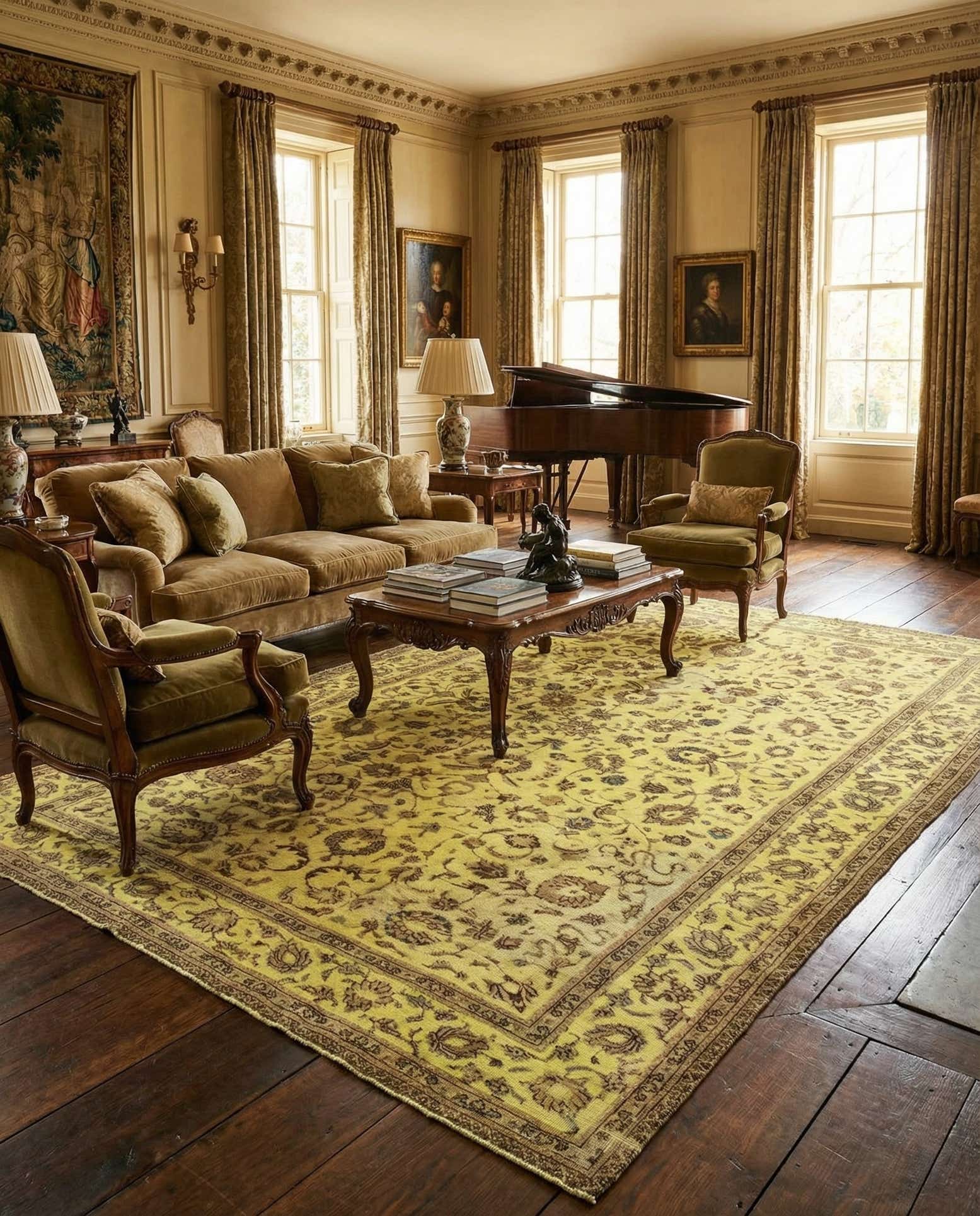 9' 6 x 15' 9 Hand Knotted Vintage Royal Persian Wool Rug