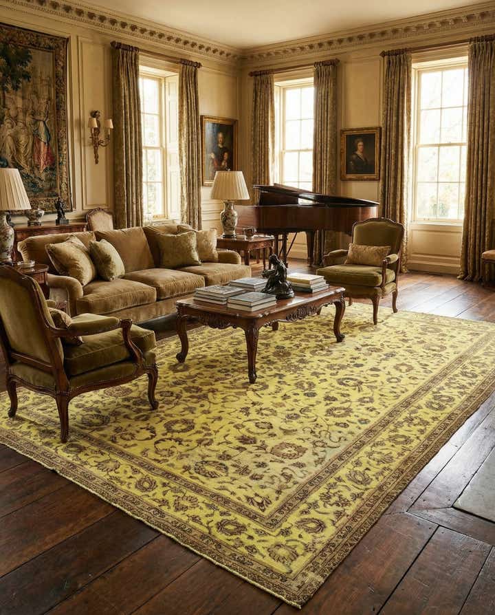 9' 6 x 15' 9 Hand Knotted Vintage Royal Persian Wool Rug