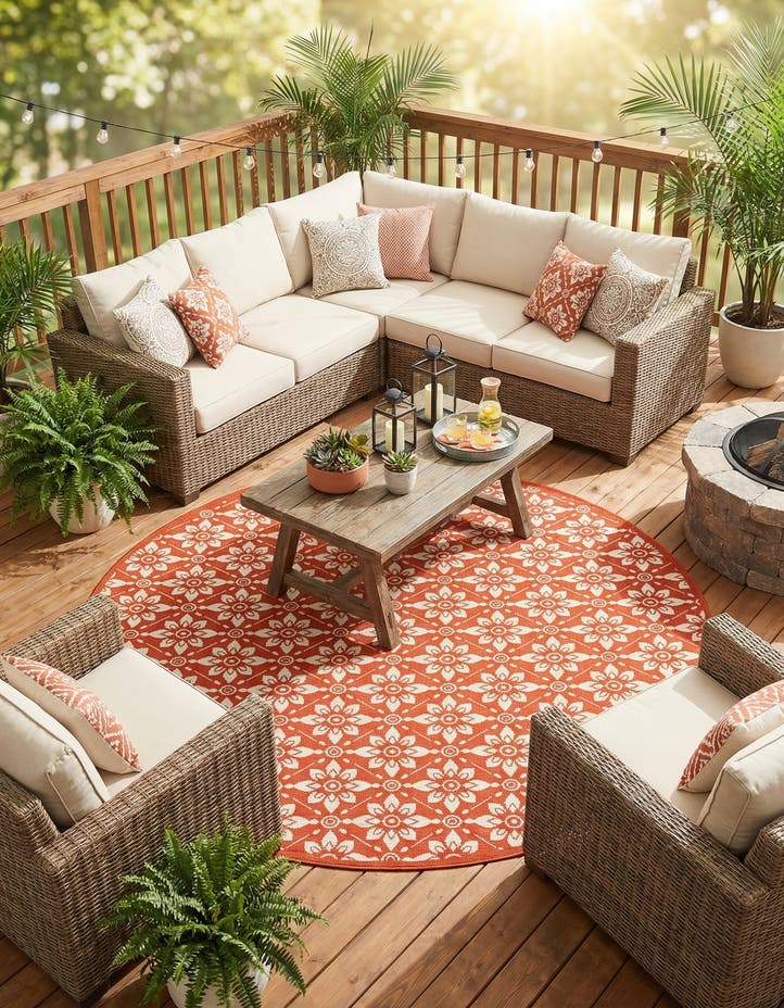 7' 10 x 7' 10 Easy-Clean Lattice Indoor / Outdoo...