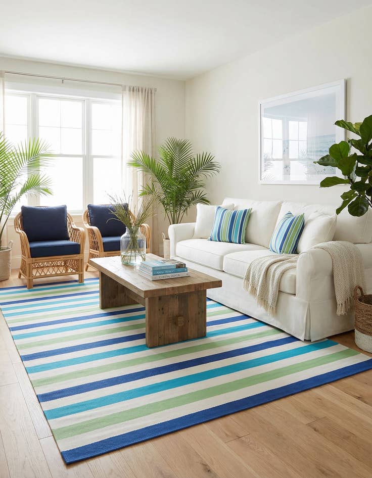 Detail image of 9' x 12'  Washable Vista Breeze Indoor / Outdoor Rug