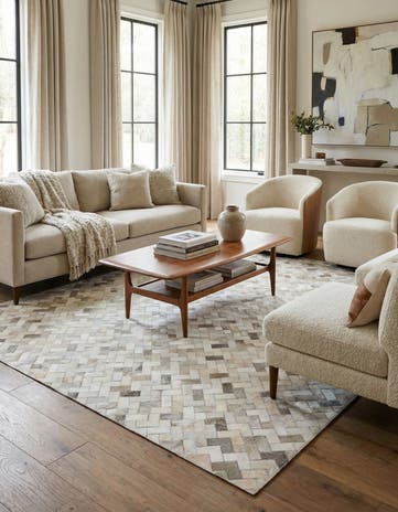 6' x 9' Cowhide Stocks Rug