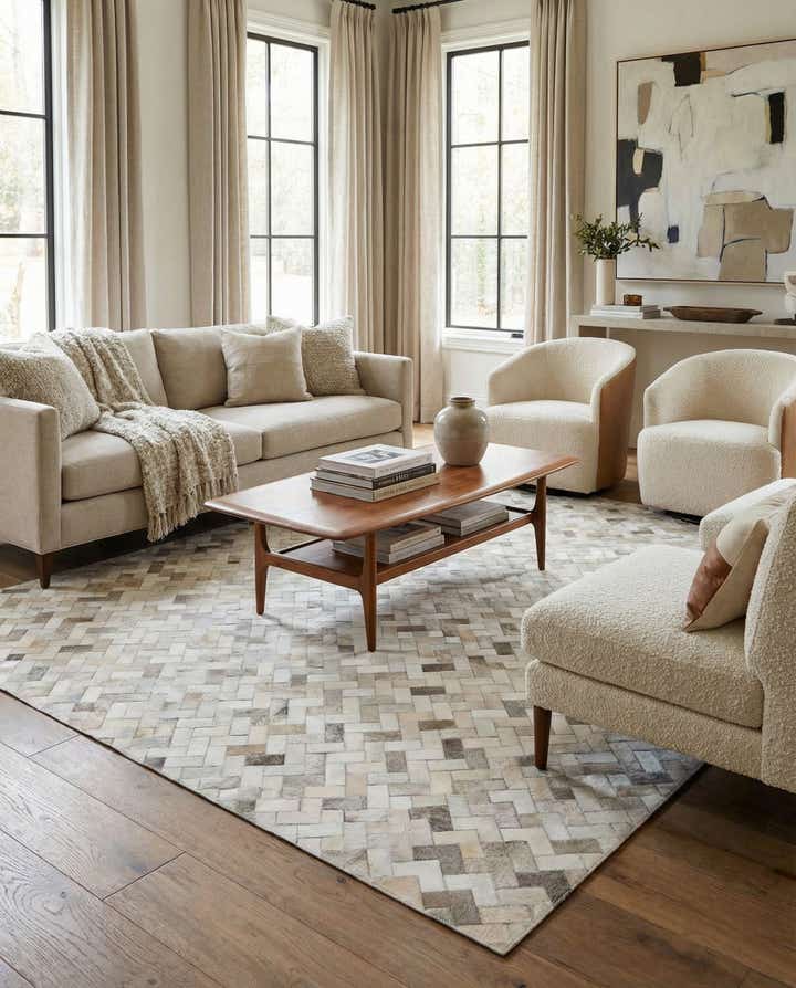 6' x 9' Cowhide Stocks Rug