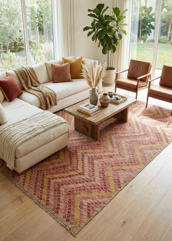 8' 7 x 11' 5 Hand Woven Kilim Modern Wool Rug