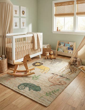 4' 1 x 6' 1 Hand Woven Chenille Jute Rug