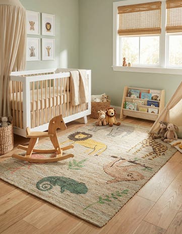 4' 1 x 6' 1 Hand Woven Chenille Jute Rug