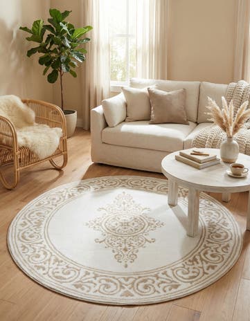 4' x 4' Hermitage Round Rug