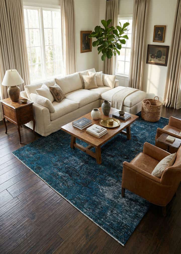 5' 6 x 8' 10 Hand Knotted Ultra Vintage Persian Wool Rug