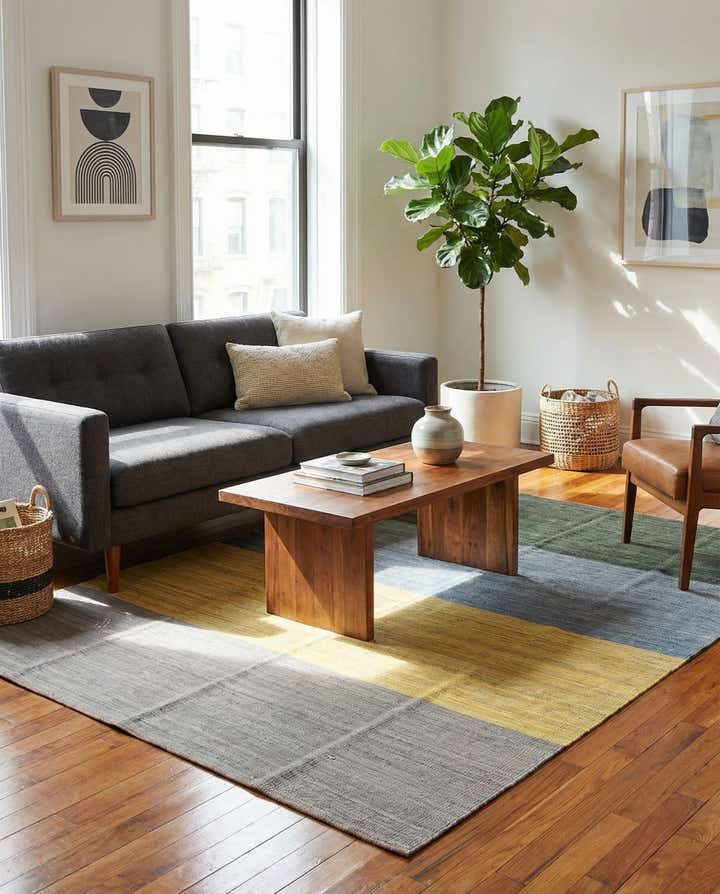 5' x 7' 10 Hand Woven Kilim Modern Wool Rug