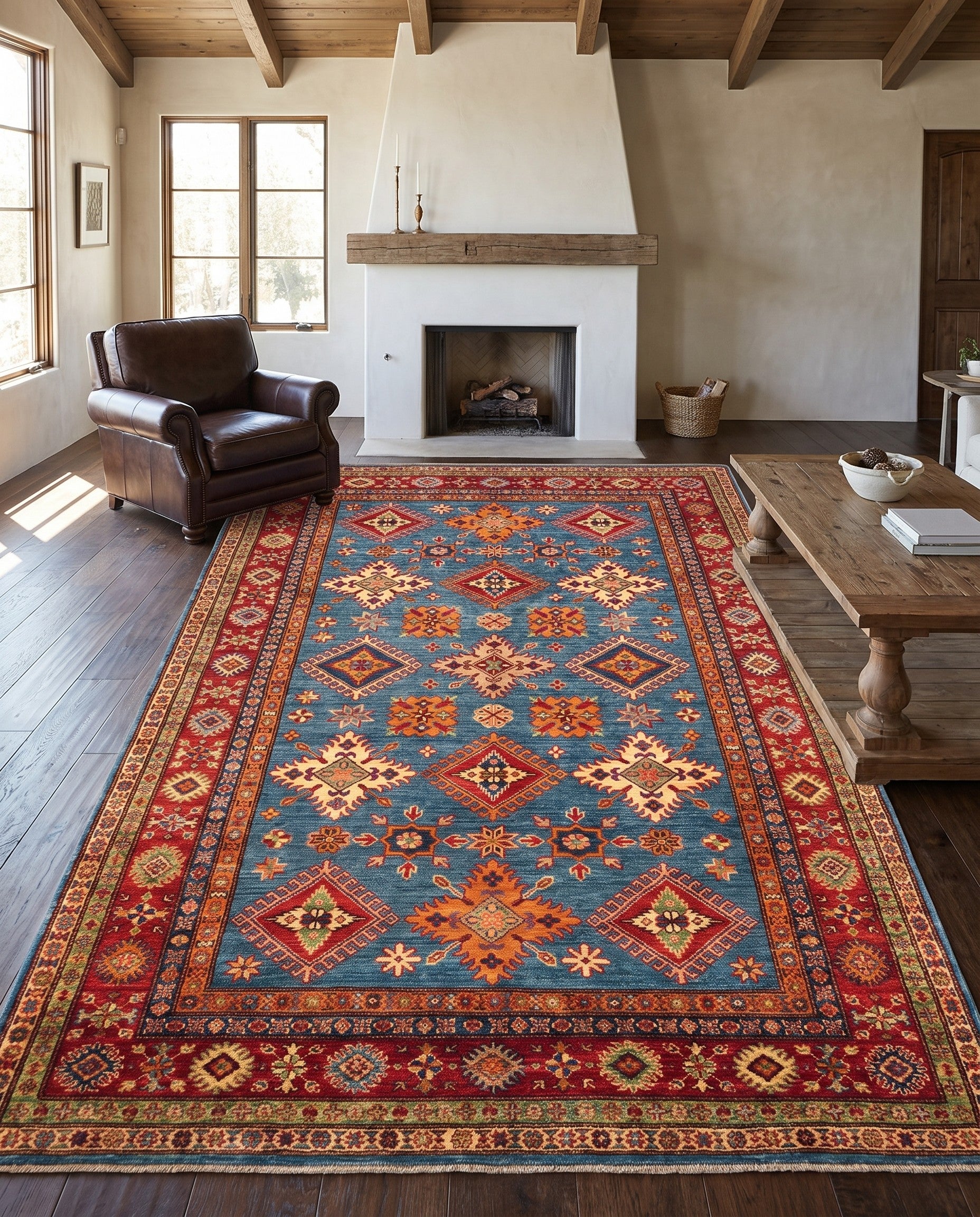 5' 2 x 7' 2 Hand Knotted Kazak Rug