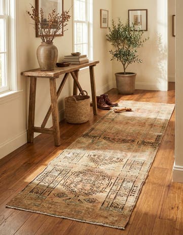 3' x 10' Hand Knotted Ultra Vintage Persian Wool Runner Rug
