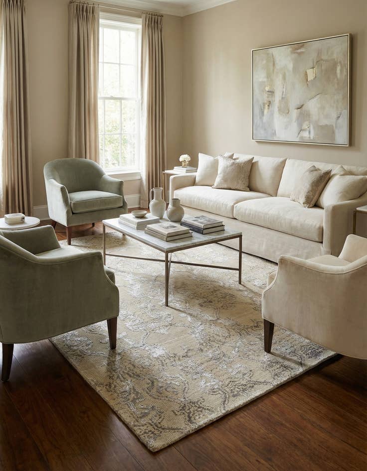 Detail image of 8' x 9' 5  Hand Knotted Darya Rug