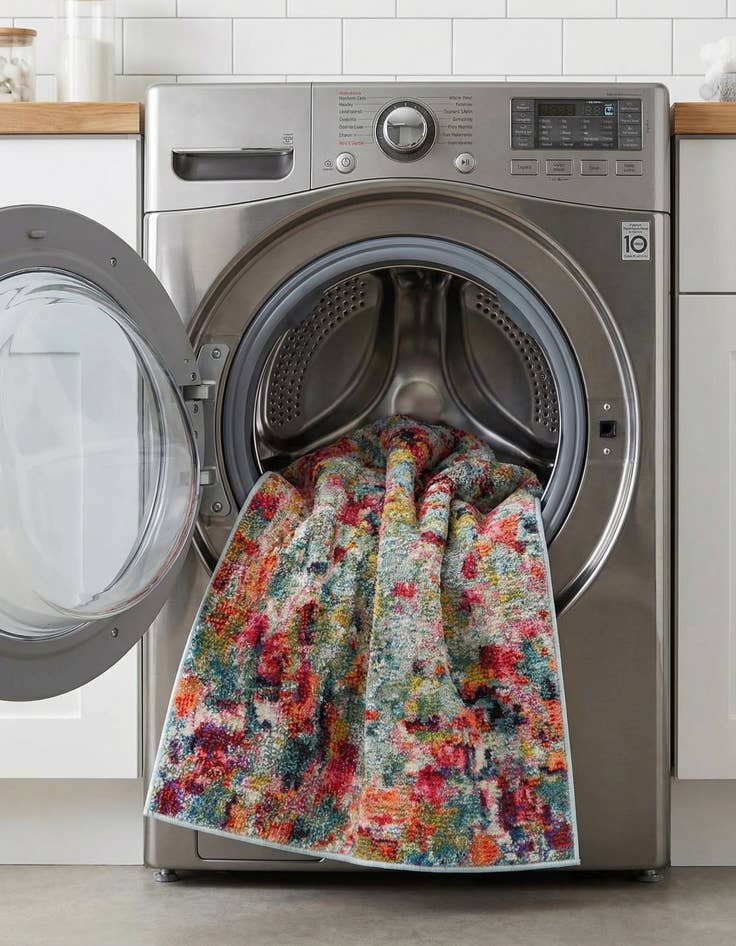 Detail image of 2' x 3'  Washable Spectrum Rug