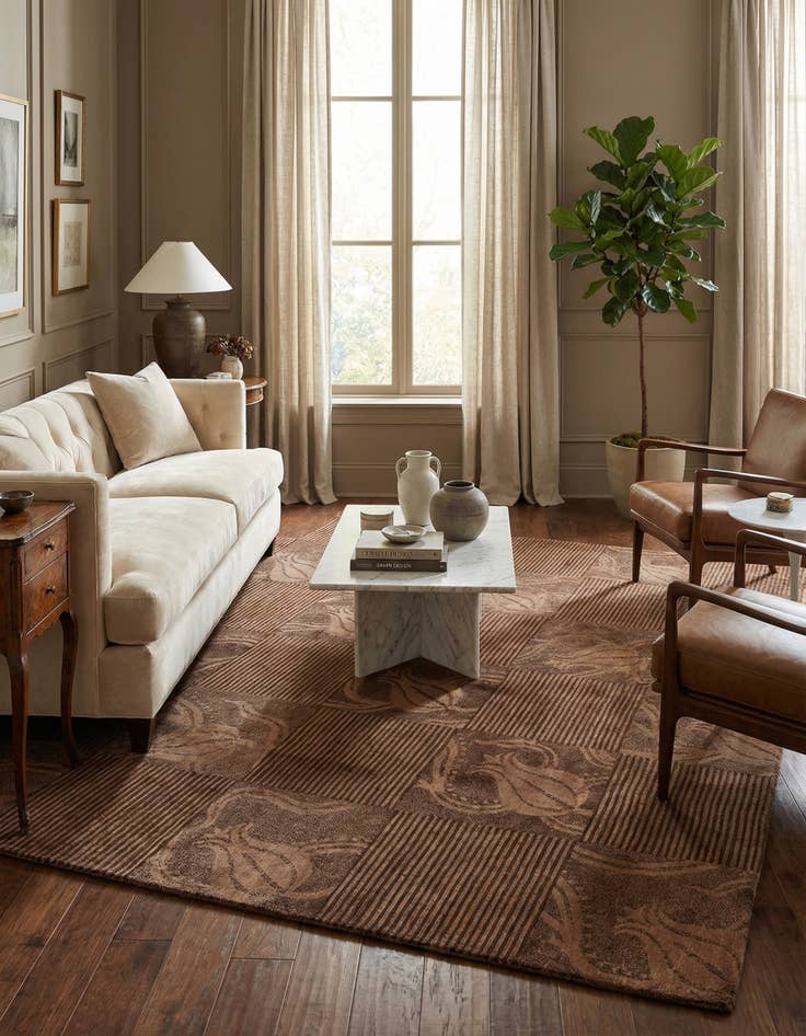 Detail image of  8' x 9' 8  Hand Knotted Darya Wool Rug