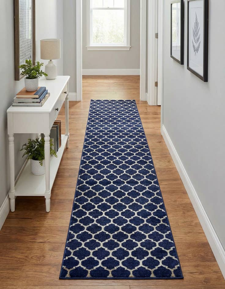 Detail image of  2' 7 x 16' 5 Lattice Runner Rug
