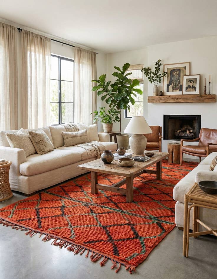 Detail image of 5' 4 x 11' 2 Berber Rug