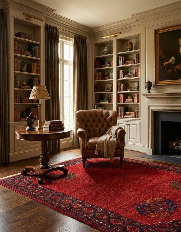 Detail image of  5' 11 x 8' Ersari Afghan Wool Rug