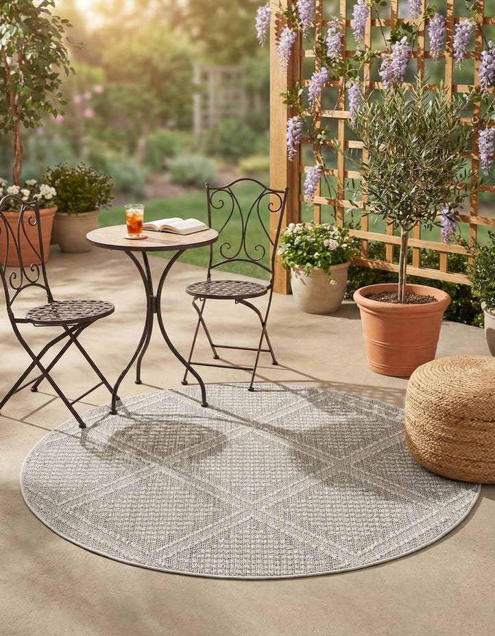 5' 3 x 5' 3 Easy-Clean Lattice Indoor / Outdoo...