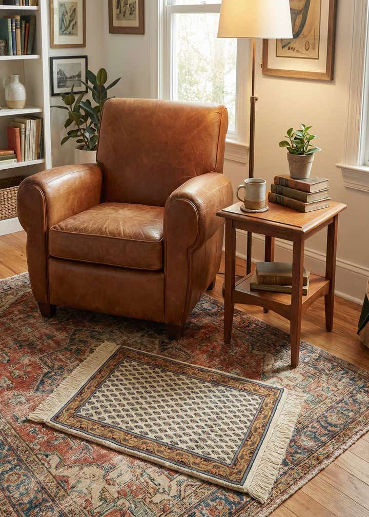 2' 1 x 2' 11 Hand Knotted Mir Wool Rug