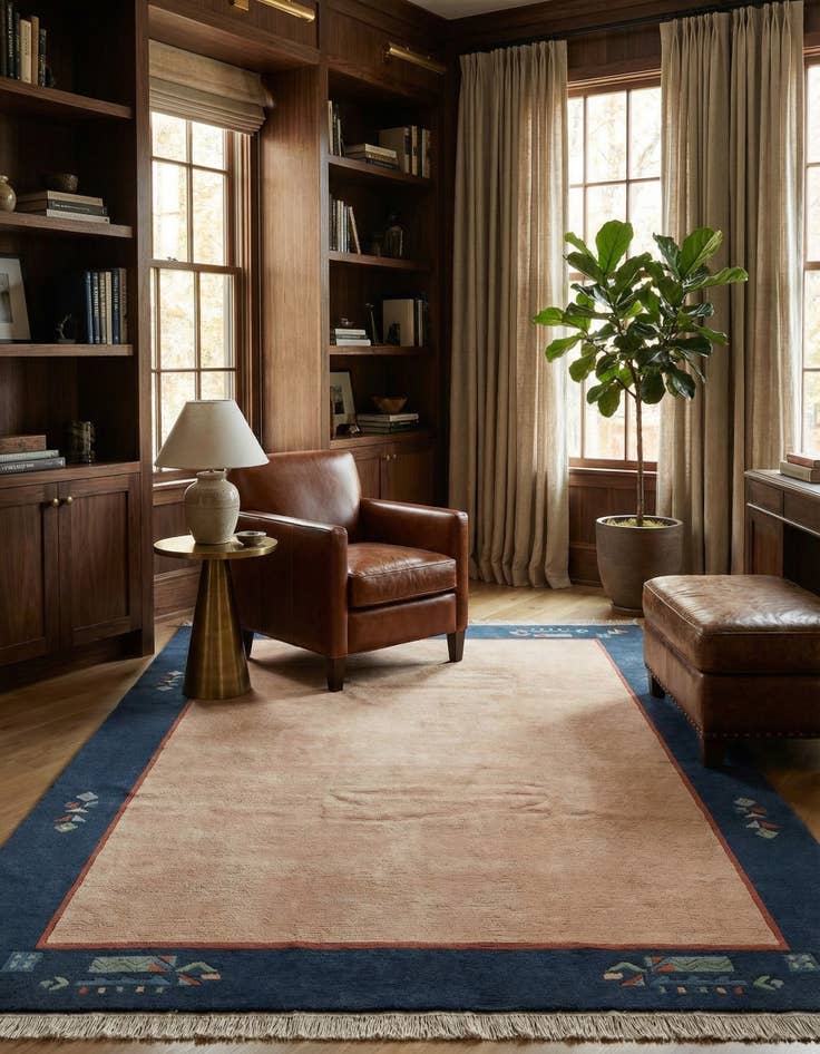 Detail image of  8' 3 x 11' 7  Hand Knotted Tibet Wool Rug