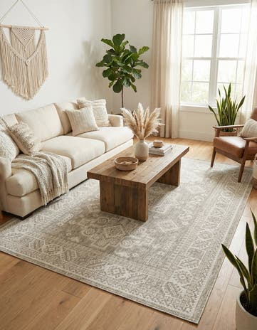 5' 3 x 8' Easy-Clean Aztec Indoor / Outdoor Rug