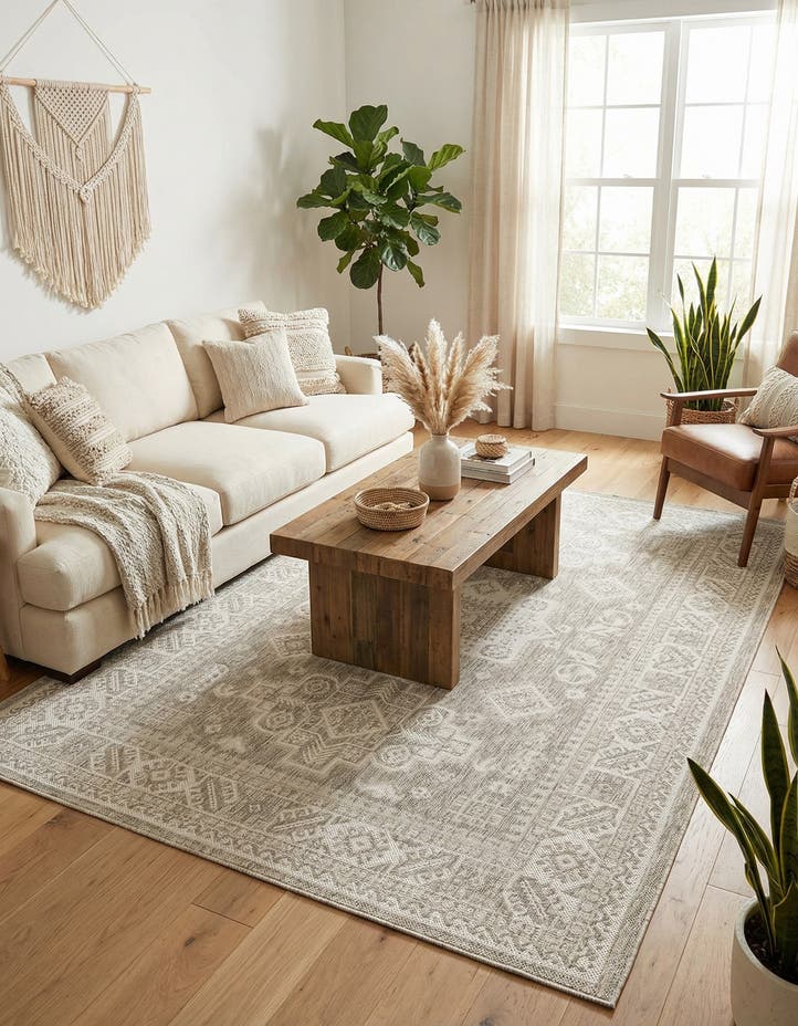 5' 3 x 8' Easy-Clean Aztec Indoor / Outdoor ...