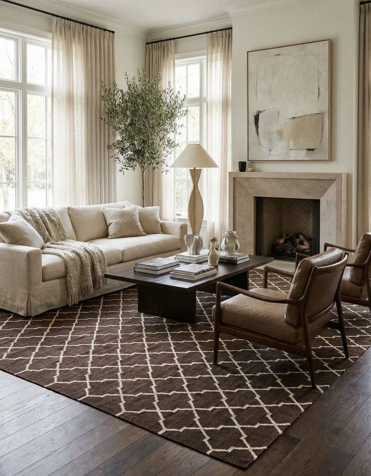 Detail image of 10' 7 x 12' 8  Hand Woven Kilim Modern Wool Rug