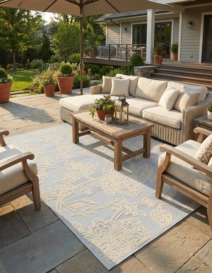 Detail image of 9' x 12'  Washable Aruba Indoor / Outdoor Rug