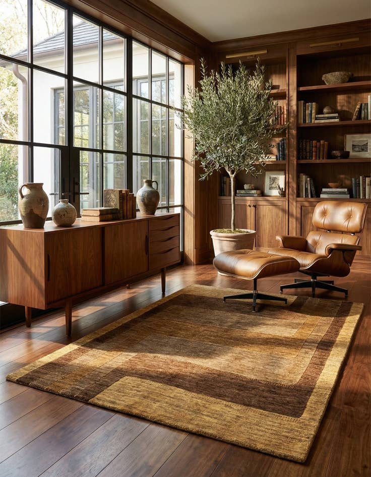 Detail image of  5' 1 x 6' 7 Juma Wool Rug